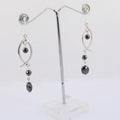 30.00 Ct Black Diamond With Pearl Dangler Drop Earring - ZeeDiamonds