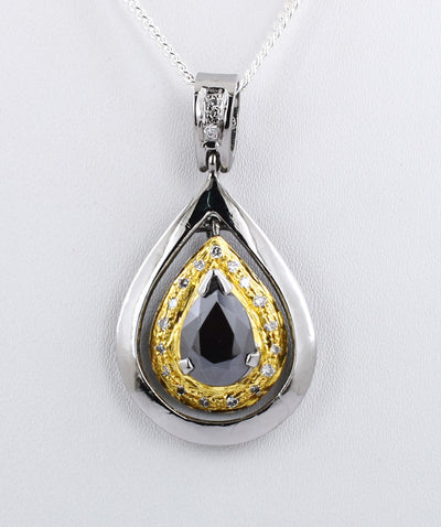 2.5 Ct Certified Diamond Pendant in Silver With White Diamonds - ZeeDiamonds