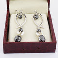 30.00 Ct Black Diamond With Pearl Dangler Drop Earring - ZeeDiamonds