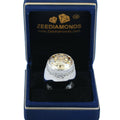 HUGE 20.60 Ct Champagne Diamond Heavy Ring with Diamond Accents, Great Shine & Luster WATCH VIDEO - ZeeDiamonds