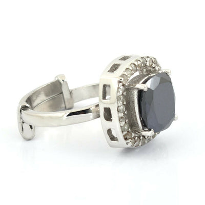 2.95 Ct Certified Black Diamond Stunning Designer Cocktail Ring - ZeeDiamonds