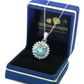 Beautiful 4.50 Ct Blue Diamond Pendant with Accents, Elegant Look & Great Sparkle, Gift for Anniversary - ZeeDiamonds