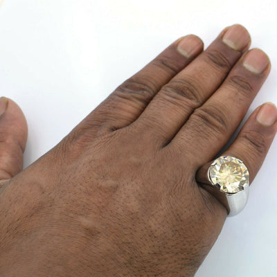 HUGE & RARE 24.55 Ct- Certified Champagne Diamond Ring, Great Shine WATCH VIDEO - ZeeDiamonds