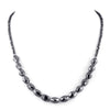 Round and Drum Faceted Certified Black Diamond Beads Necklace. Great Designer Collection & Amazing Look , Certified! Free Diamond Studs.