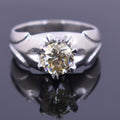 1.50 Ct Champagne Diamond Solitaire Unisex Ring, Designer Creation - ZeeDiamonds