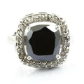 2.95 Ct Certified Black Diamond Stunning Designer Cocktail Ring - ZeeDiamonds