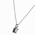 3 Ct Certified Black Diamond Cushion Cut Pendant, Excellent Shine & Luster - ZeeDiamonds