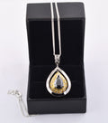 2.5 Ct Certified Diamond Pendant in Silver With White Diamonds - ZeeDiamonds