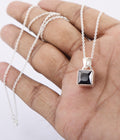 2.5 Ct AAA Quality Certified Black Diamond Pendant Chain Necklace, Birthday Gift - ZeeDiamonds