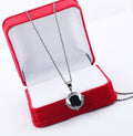 4.25 Ct AAA Certified Black Diamond Solitaire Chain Pendant - ZeeDiamonds