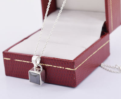 2.5 Ct AAA Quality Certified Black Diamond Pendant Chain Necklace, Birthday Gift - ZeeDiamonds