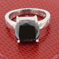 3 ct AAA Quality Certified Black Diamond Unisex Engagement Ring - ZeeDiamonds