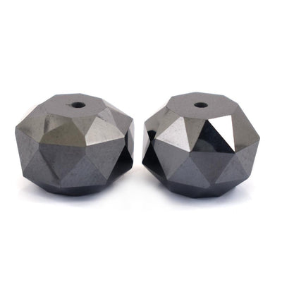 19 Ct Black Diamond Beads 100% Certified Excellent Cut & Luster - ZeeDiamonds