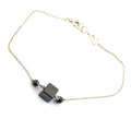 9.50 Cts Cube Shape Black Diamond Bracelet in Sterling Silver - ZeeDiamonds