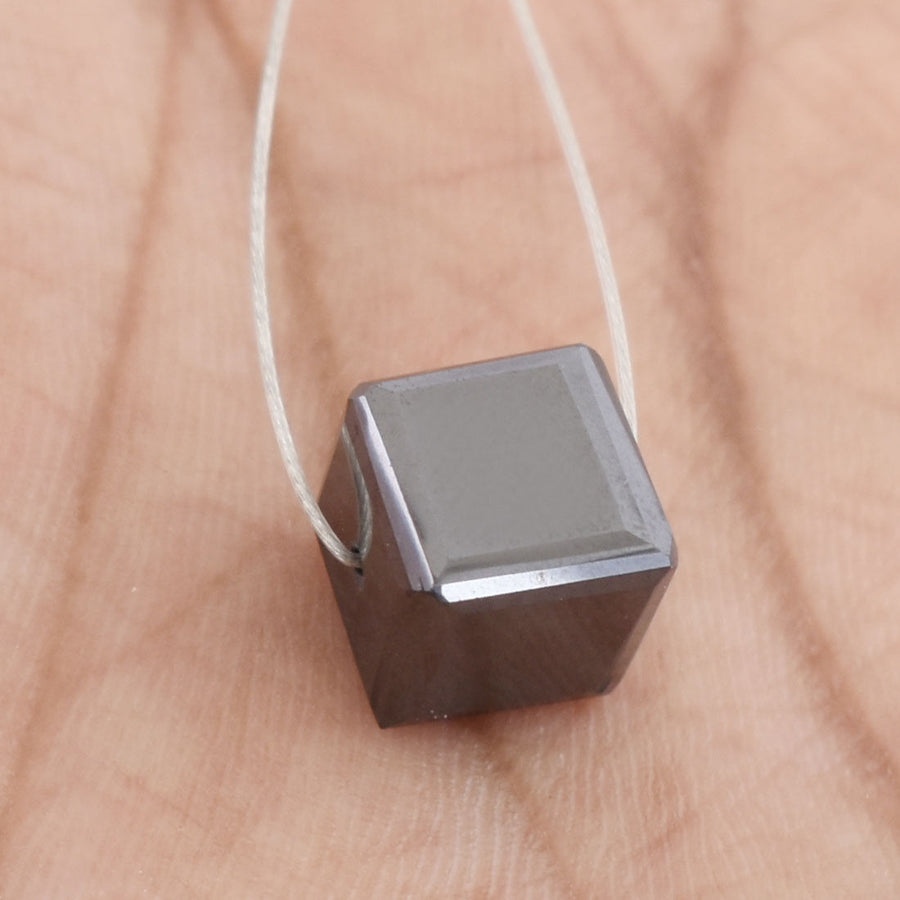 10 Ct Cube Shape Black Diamond Bead 100% Certified Elegant Shine & Stunning - ZeeDiamonds