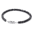 5 mm Certified Black Diamond Beads Bracelet In Silver Clasp - ZeeDiamonds