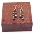 20 Ct Black Diamonds Dangler Silver Drop Earring - ZeeDiamonds