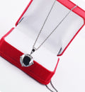 4.25 Ct AAA Certified Black Diamond Solitaire Chain Pendant - ZeeDiamonds