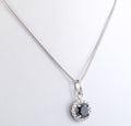 3 Ct Certified Black Diamond Pendant with White Diamonds - ZeeDiamonds