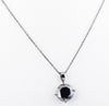 4.25 Ct AAA Certified Black Diamond Solitaire Chain Pendant - ZeeDiamonds