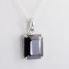 8 Ct Radiant Cut Black Diamond Solitaire Pendant In Prong Style, Great Shine & Amazing Look