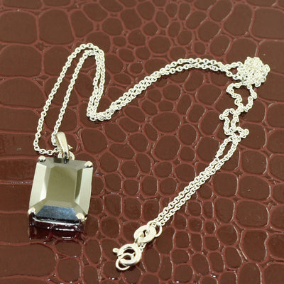 8 Ct Radiant Cut Black Diamond Pendant, Great Shine & Fancy Look - ZeeDiamonds