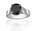 2.25 Ct AAA Quality Certified Black Diamond Ring In 925 Silver, Great Shine - ZeeDiamonds