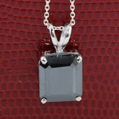 3.80 Carats AAA Certified Black Diamond Pendant.Great Shine And Brilliant Cut! - ZeeDiamonds