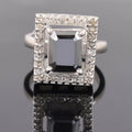 3.25 Ct Certified Black Diamond Beautiful Engagement Ring For Women's - ZeeDiamonds