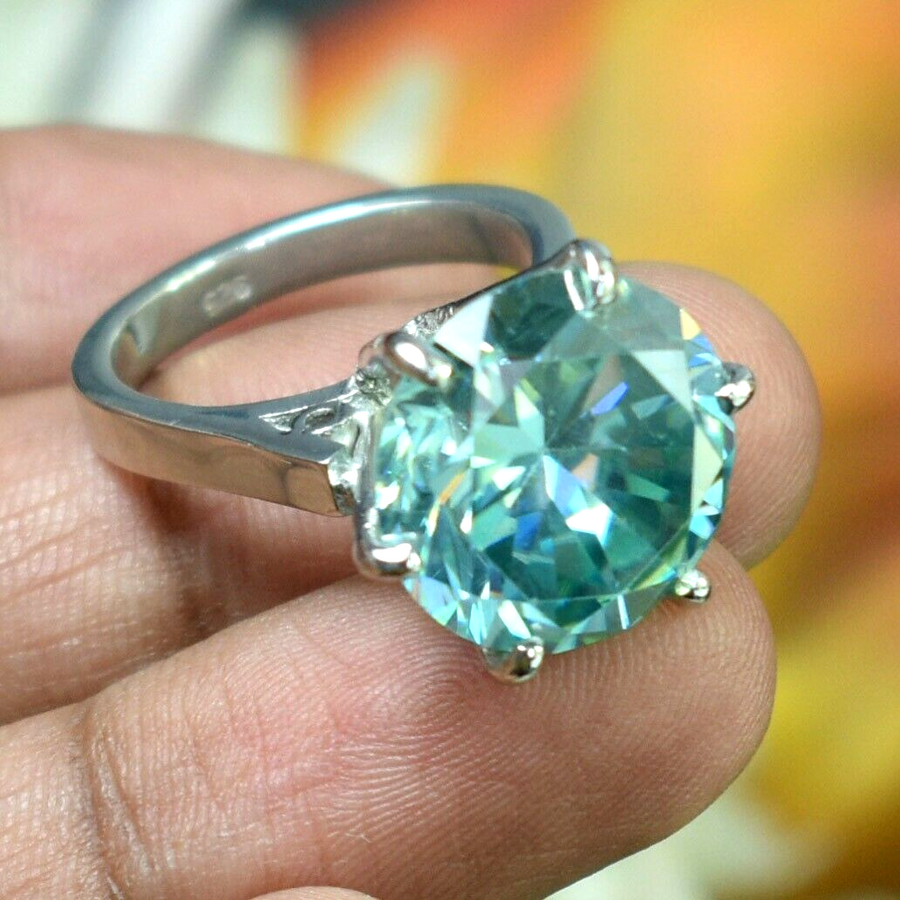 RARE 9.55 Ct Certified Blue Diamond Solitaire Ring Ideal Gift for