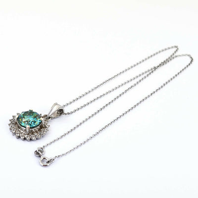 Beautiful 4.50 Ct Blue Diamond Pendant with Accents, Elegant Look & Great Sparkle, Gift for Anniversary - ZeeDiamonds