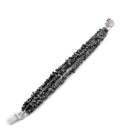 6-7 mm Rough Black Diamond With Ruby Accent Designer Bracelet - ZeeDiamonds