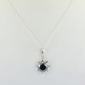 HUGE & RARE, 10 Ct Round Brilliant Cut Black Diamond Solitaire Pendant - ZeeDiamonds