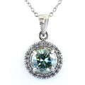 Elegant 2.15 Ct Blue Diamond Pendant with Accents, Great Sparkle & Luster, Gift for Anniversary - ZeeDiamonds