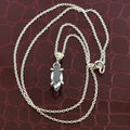 3 Ct Marquise Shape Certified Black Diamond Pendant, Great Shine & Luster - ZeeDiamonds