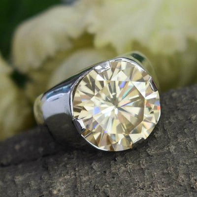 HUGE & RARE 24.55 Ct- Certified Champagne Diamond Ring, Great Shine WATCH VIDEO - ZeeDiamonds