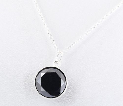 4.50 Ct AAA Certified Black Diamond Pendant Chain Necklace, Elegant Jewelry. - ZeeDiamonds