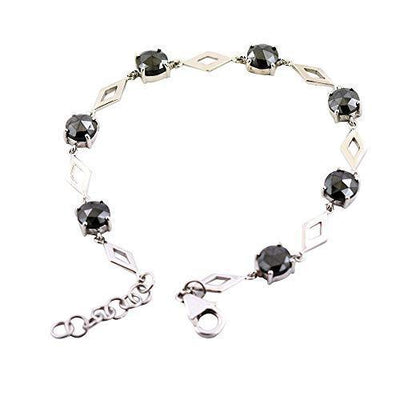 5.9 Cts Black Diamond Bracelet, Great Shine And Luster - ZeeDiamonds
