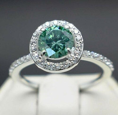 Gorgeous 3.40 Ct Blue Diamond Ring With Diamond Accents, Beautiful Latest Design & Great Sparkle! Ideal For Anniversary Gift, Certified Diamond! - ZeeDiamonds