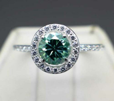 Gorgeous 3.40 Ct Blue Diamond Ring With Diamond Accents, Beautiful Latest Design & Great Sparkle! Ideal For Anniversary Gift, Certified Diamond! - ZeeDiamonds