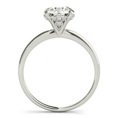 Certified 3.35 Ct Off White Diamond Ring in 925 Silver with Accents, Excellent Cut & Great Shine, Gift For Wedding/Birthday - ZeeDiamonds