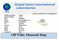 Certified 3.35 Ct Off White Diamond Ring in 925 Silver with Accents, Excellent Cut & Great Shine, Gift For Wedding/Birthday - ZeeDiamonds