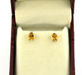 1.64 Grams 100% Certified Citrine Gemstone, Studs Earring In 925 Silver, Gift For Women - ZeeDiamonds