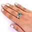 Gorgeous 4 Ct Blue Diamond Solitaire Ring In Rose Gold, Excellent Cut - ZeeDiamonds