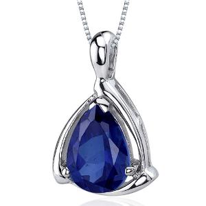 6 Ct Certified Blue Sapphire Pendant in 925 Silver - ZeeDiamonds