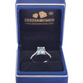 Gorgeous Blue Diamond Wedding Ring with Accents in 925 Silver! Great Shine & Beautiful Design! Ideal For Anniversary Gift, 2 Carat Certified Diamond! - ZeeDiamonds