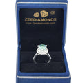 2 Ct Fabulous Blue Diamond Ring with White Accents in 925 Silver! Amazing Sparkle & Latest Collection! Ideal For Anniversary Gift, Certified Diamond! - ZeeDiamonds