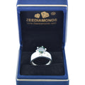 2.10 Carat Certified Deep Blue Diamond Solitaire Ring in 925 Silver, Amazing Collection& Great Sparkle! Gift For Wedding/Birthday - ZeeDiamonds