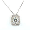 Attractive 3.10 Ct Certified Off-White Diamond Pendant with Accents. Amazing Gift for Wife. Great Sparkle - ZeeDiamonds