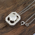 Attractive 3.10 Ct Certified Off-White Diamond Pendant with Accents. Amazing Gift for Wife. Great Sparkle - ZeeDiamonds